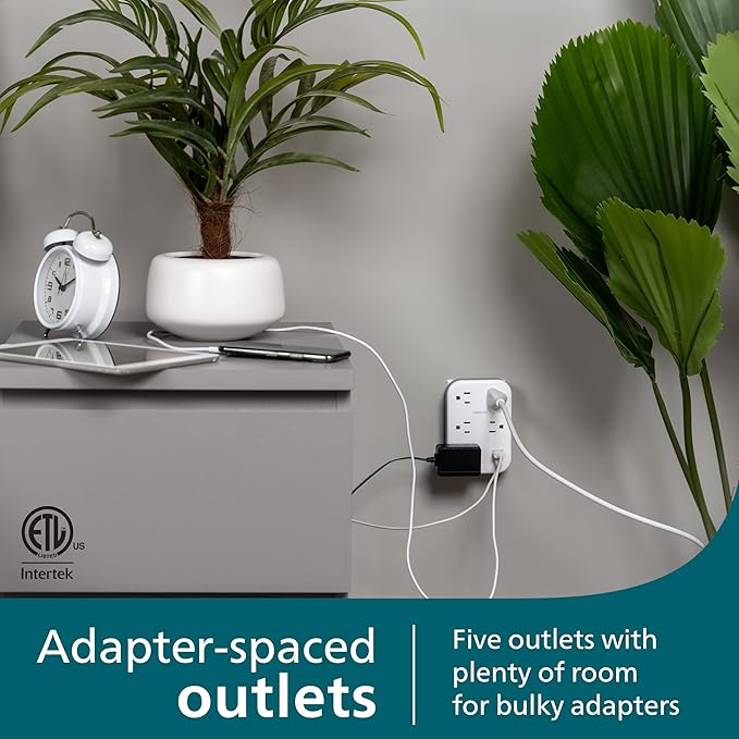 Philips EZFit 5-Outlet Extender Wall Tap - Image 3