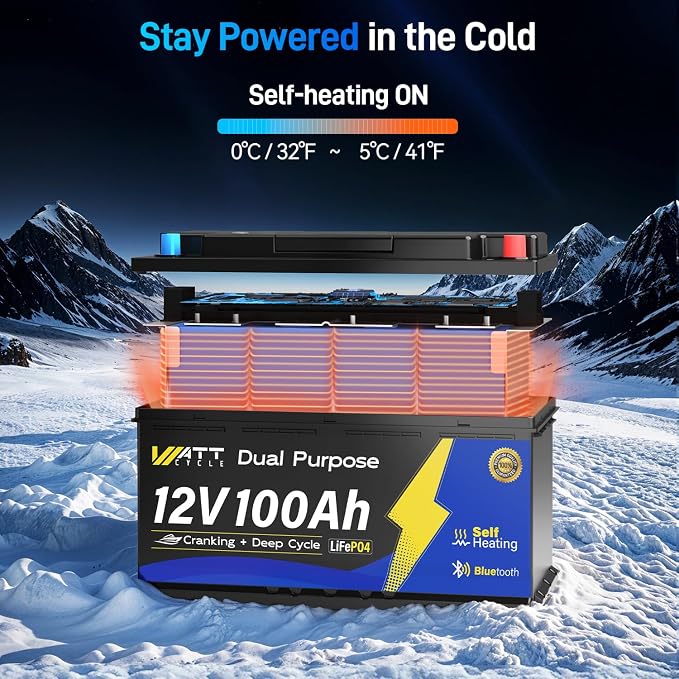 12V 100Ah Bluetooth LiFePO4 Battery, Lithium Battery - Image 4