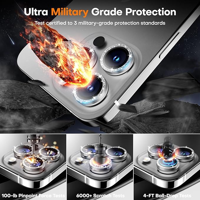 Camera Lens Protector for iPhone 16 Pro Max/16 Pro/15 Pro Max/15 Pro/14 Pro - Image 5