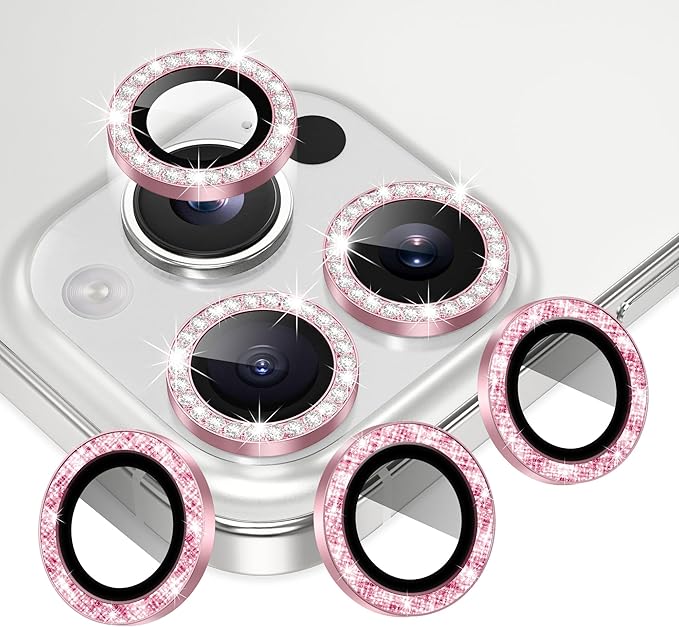 AGVEE 3+3 6 Pack for iPhone 16 Pro 6.3" / 16 Pro Max 6.9" Camera Lens Cover by AGVEE