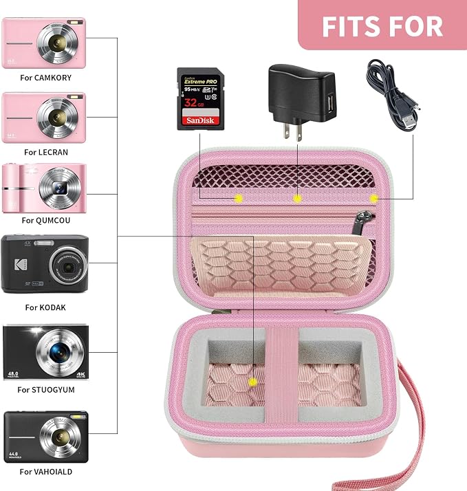 Carrying & Protective Case for Digital Camera, AbergBest 21 Mega Pixels 2.7" - Image 2