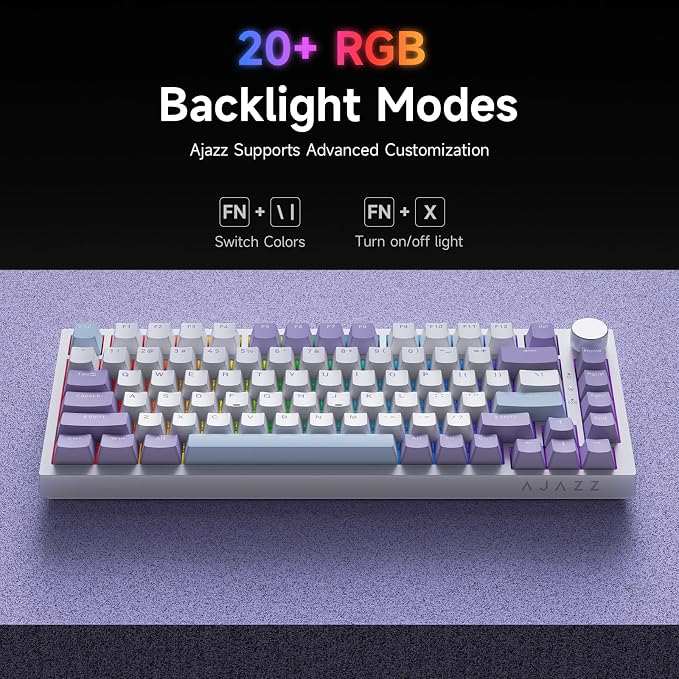 Ajazz AK820 75% Wired Gasket Mechanical Gaming Keyboard - Image 6