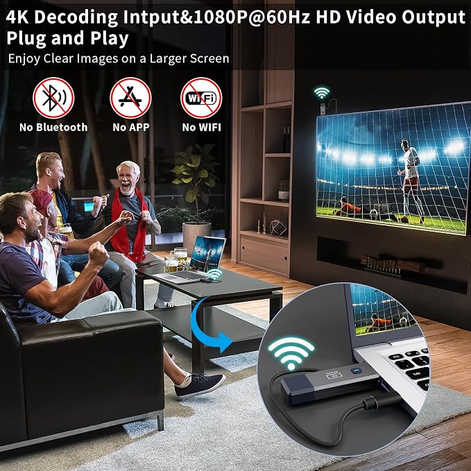Wireless HDMI Transmitter and Receiver, 165ft/50m Wireless HDMI - Image 3
