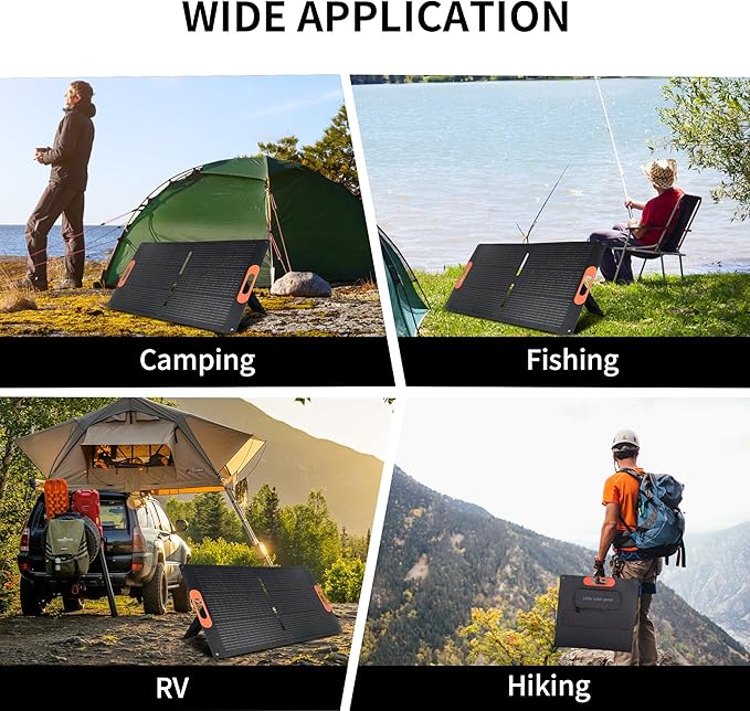 100W Portable Solar Panel for Power Station Generator, 100 Watt Foldable Solar - Image 8