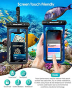 Hiearcool Waterproof Phone Pouch, Universal Waterproof Phone Case Dry Bag - Image 6
