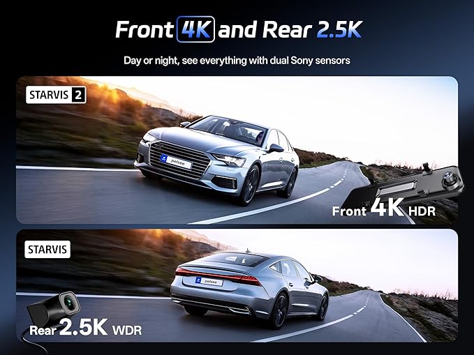 Pelsee 4K+2.5K Mirror Dash Cam - Image 4