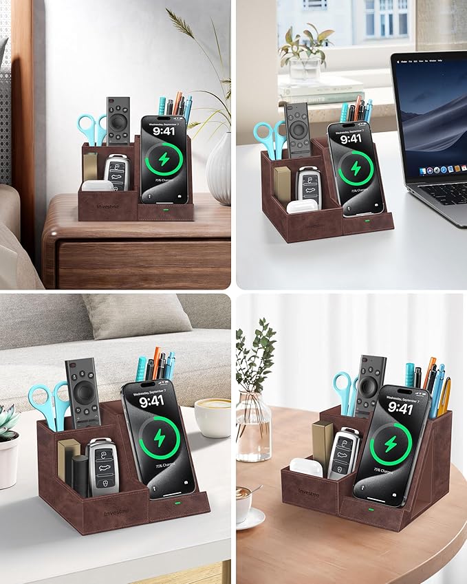 Wireless Charger with Desk Organizer, Pen Pencil Holder, Office Supplies and - Image 9