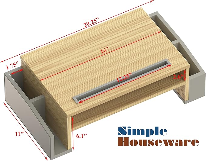 Simple Houseware Desk Monitor Stand Riser - Image 4