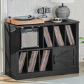 Large Record Player Stand with Vinyl Storage Up to 450 Albums, 39 Inch by Joaxswe