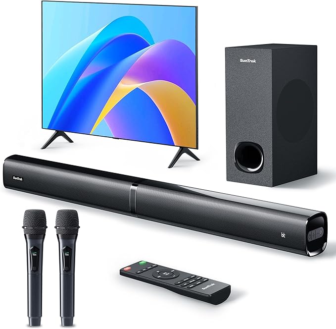 Soundbar with Subwoofer for TV, Home Theater Bluetooth 5.3 Speaker System with by SunTrok