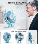 JZCreater USB Desk Fan, Portable Fan Mini, 3 Speeds Desktop Table Cooling - Image 4