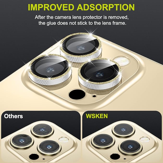 WSKEN for iPhone 14 Pro/iPhone 14 Pro Max Camera Lens Protector, HD Tempered - Image 5
