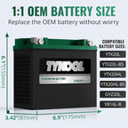 TYKOOL YTX20L-BS-STD Lithium LiFePO4 Motorcycle Battery 12v, 2X Cranking Amps - Image 3