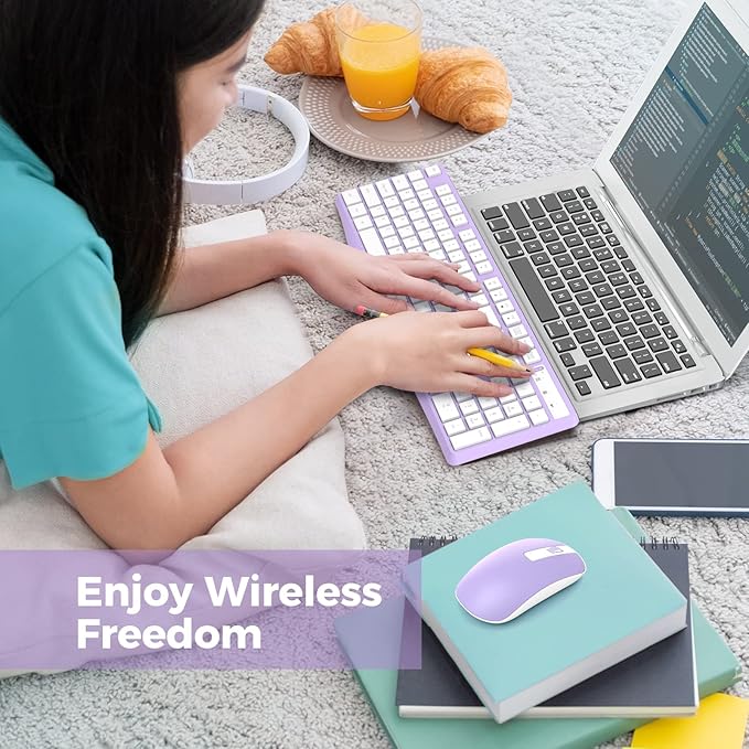 Wireless Keyboard and Mouse Combo, Lovaky 2.4G Full-Sized Ergonomic Keyboard - Image 5