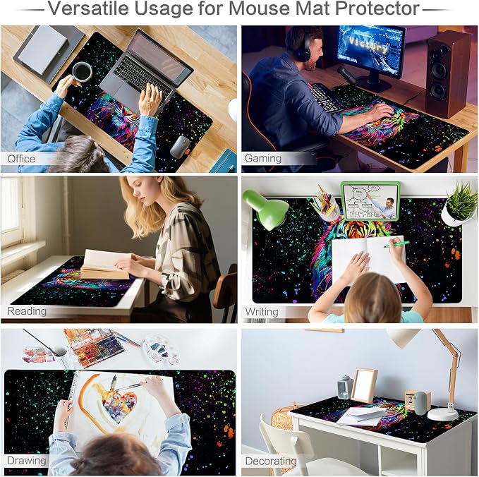 Lokigo Cool Tiger Desk Pad, Large Gaming Mouse Pad 31.5"x15.7", Waterproof Big - Image 6