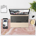 Liquid Marble Gaming Mouse Pad 3mm Thick Stitched Edge Waterproof Non-Slip - Image 4