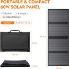 60W Solar Panel for Portable Power Station, Foldable Solar Panel - Image 5