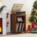 Record Player Stand with Vinyl Record Storage Holds up to 160 Albums, Large - Image 4
