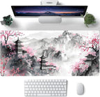 Japanese Cherry Blossom Large Mouse Pad, Gaming Keyboard Desk Pad, Extended - Image 2