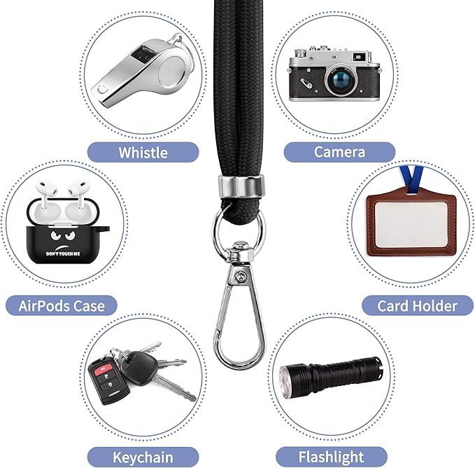 CACOE Cell Phone Lanyard 2 Pcs-1 Pcs Adjustable Neck Strap, Universal Crossbody - Image 3