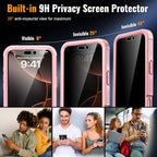 360° Protection Magnetic for iPhone 16 Pro Case Built-in 9H Privacy Screen - Image 4