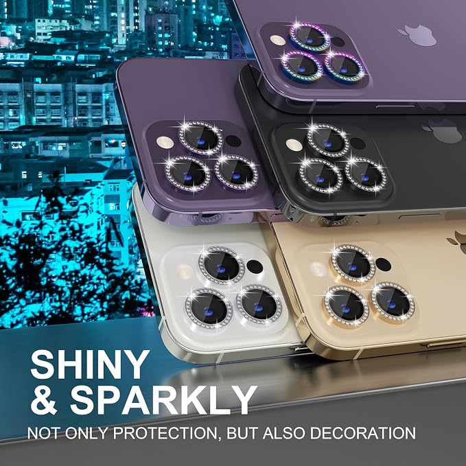 Choiche [3+1 for iPhone 14 Pro/iPhone 14 Pro Max Camera Lens Protector Bling - Image 7