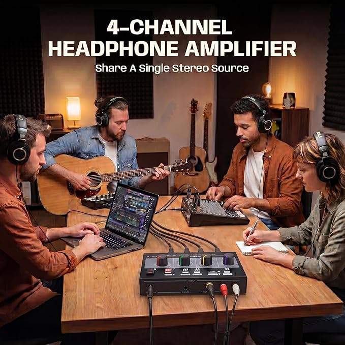 4-Channel Headphone Amplifier, 8 Outputs - Image 2