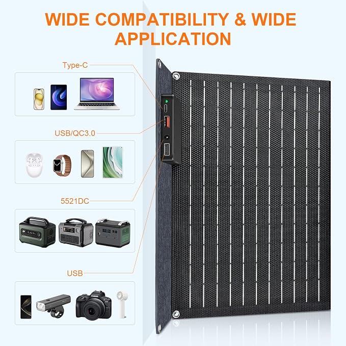 30W 100W 200W 400W Solar Panel, Portable Foldable Solar Panel Kit - Image 3