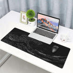 Japanese Sea Wave Large Mouse Pad, Anime Black Gaming, Extended Kanagawa Mat - Image 8