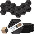 Mollywell Hexagon Acoustic Panels, 12 Pack |Wood Veneer|High Density Sound by Mollywell