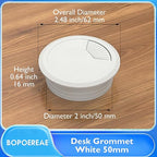 Desk Grommet 2", Desk Cord Hole Cover, Cable Grommet ABS Plastic, Desk Hole - Image 8