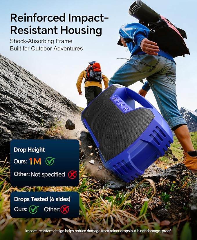 IPX7 Waterproof Outdoor Bluetooth Speaker, 32H Playtime, Floating Design - Image 8