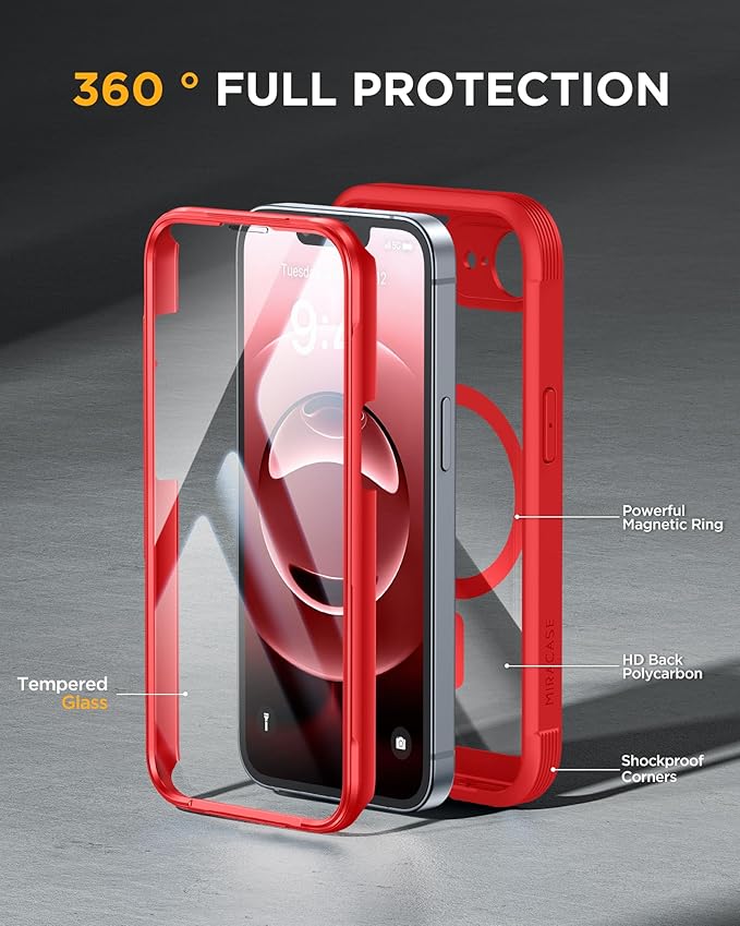 Miracase Magnetic for iPhone 16e Case Full-Body Phone - Image 2