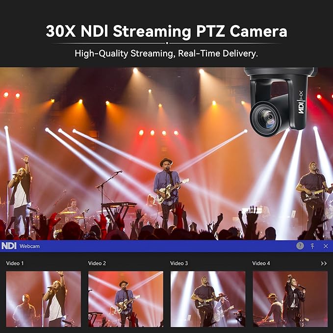 NDI AI Auto-Tracking IP PTZ Camera SDI/HDMI/USB3.0/LAN PoE 30X Optical + 16X - Image 5
