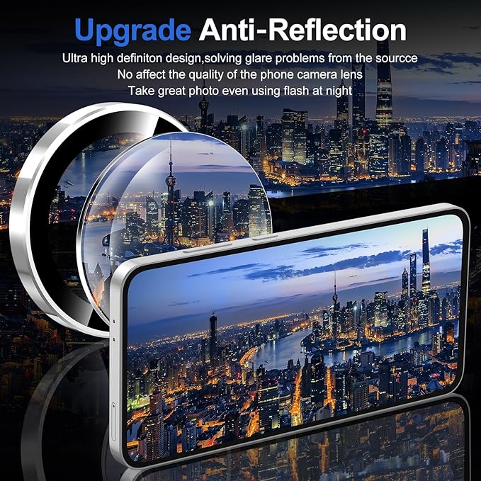 for Samsung Galaxy S24 FE Camera Lens Protector, Individual Metal Ring Tempered - Image 4