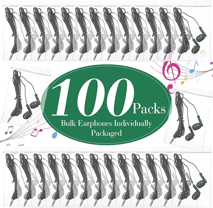 Kanayu 100 Pack Wired Earbuds Bulk - Image 2