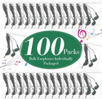 Kanayu 100 Pack Wired Earbuds Bulk - Image 2