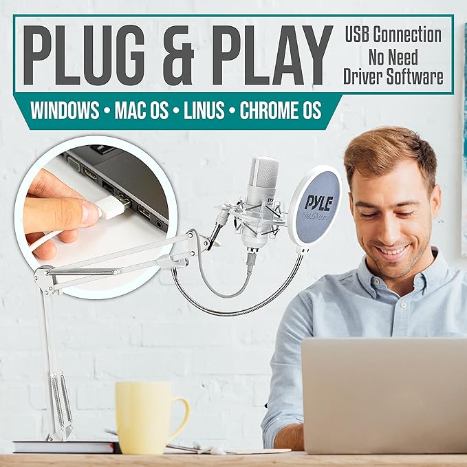 Pyle USB Condenser Microphone Streaming Kit - Image 2