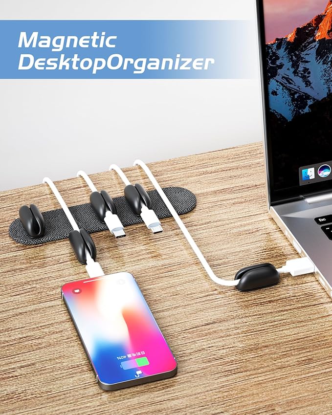 5-Pack Magnetic Cable Clips Cord Organizer - Image 5