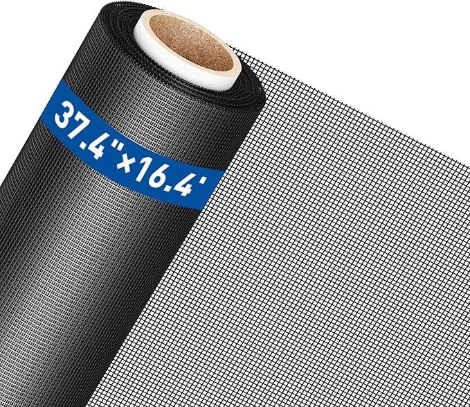 MAGZO Window Screen Replacement Mesh Roll, 37.4in × 16.4ft Invisible Upgraded by MAGZO