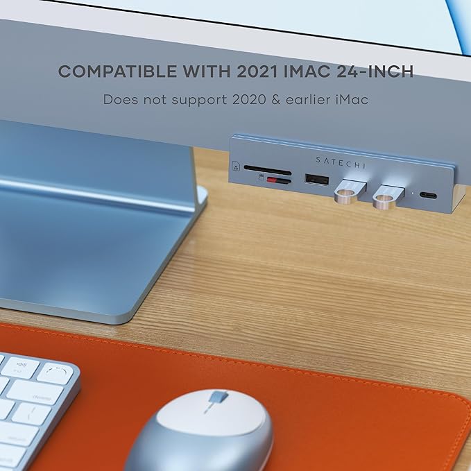 Satechi Clamp Hub USB-C – USB-C Data Port, USB-A 3.0 Data Ports, Micro/SD Card - Image 6