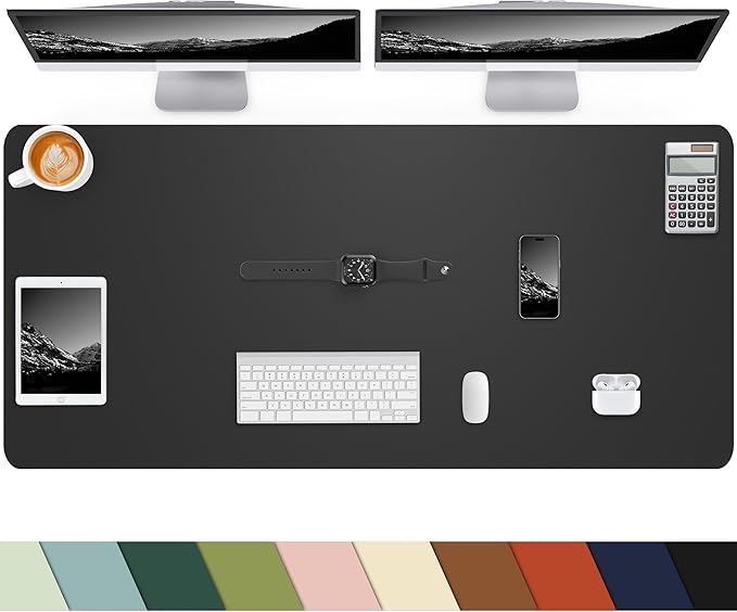Desk mat Large, Leather Desk Pad Protector, Office Desk Mat, Mouse Pad by cebowa