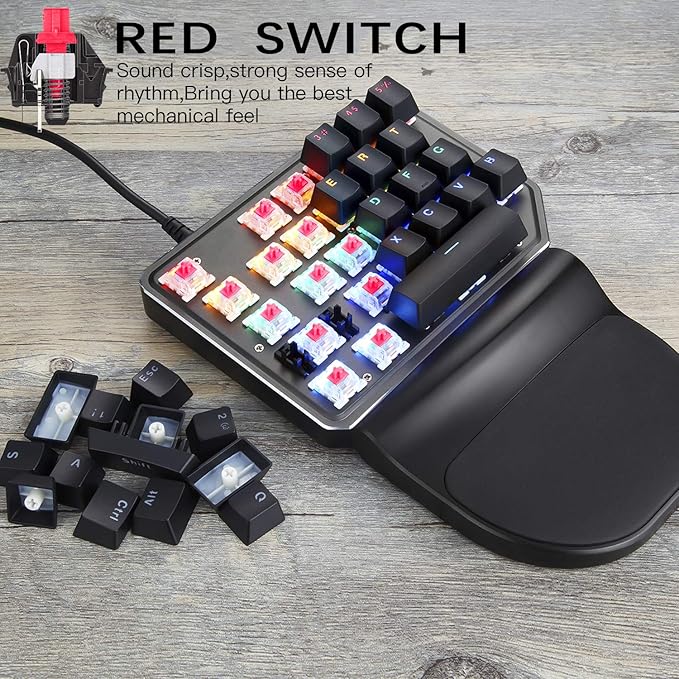MOTOSPEED K27 One-Handed Mechanical Mini Gaming Keypad 27 Keys, 9 LED Backlit - Image 5