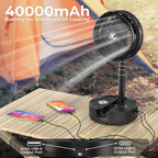 40000mAh Battery Operated Camping Fan - Image 2