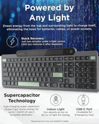 Lenovo 800 Self-Charging Bluetooth Keyboard, Uses Ambient Light - Image 3