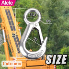Alele Grab Hooks, 440 Pounds Slip Hooks, Stainless Steel Lifting Hook Rigging - Image 7