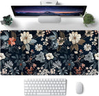 Dark Flower Large Mouse Pad, Gaming Keyboard Desk Pad, Extended Mouse Mat - Image 2