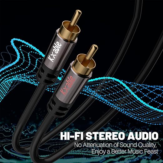 RCA Cable 75FT, 2RCA Male to 2RCA Male Stereo Audio Cable, 【Oxygen-Free Copper - Image 3