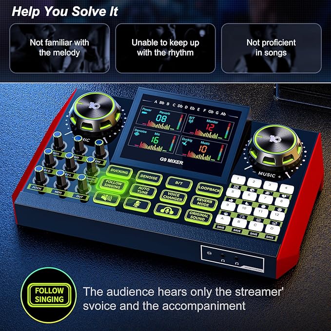 Podcast equipment bundle with live sound card audio mixer, podcast equipment - Image 2