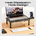 Computer Monitor Stand Riser for Desk, 3 Height Adjustable PC Laptop TV Desktop - Image 5